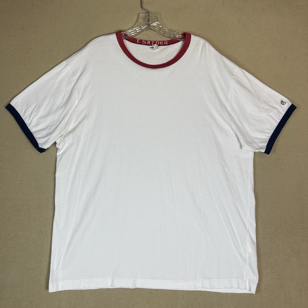 Champion x Todd Snyder T-Shirt Mens 2XL White Short Sleeve Contrast Trim Regular